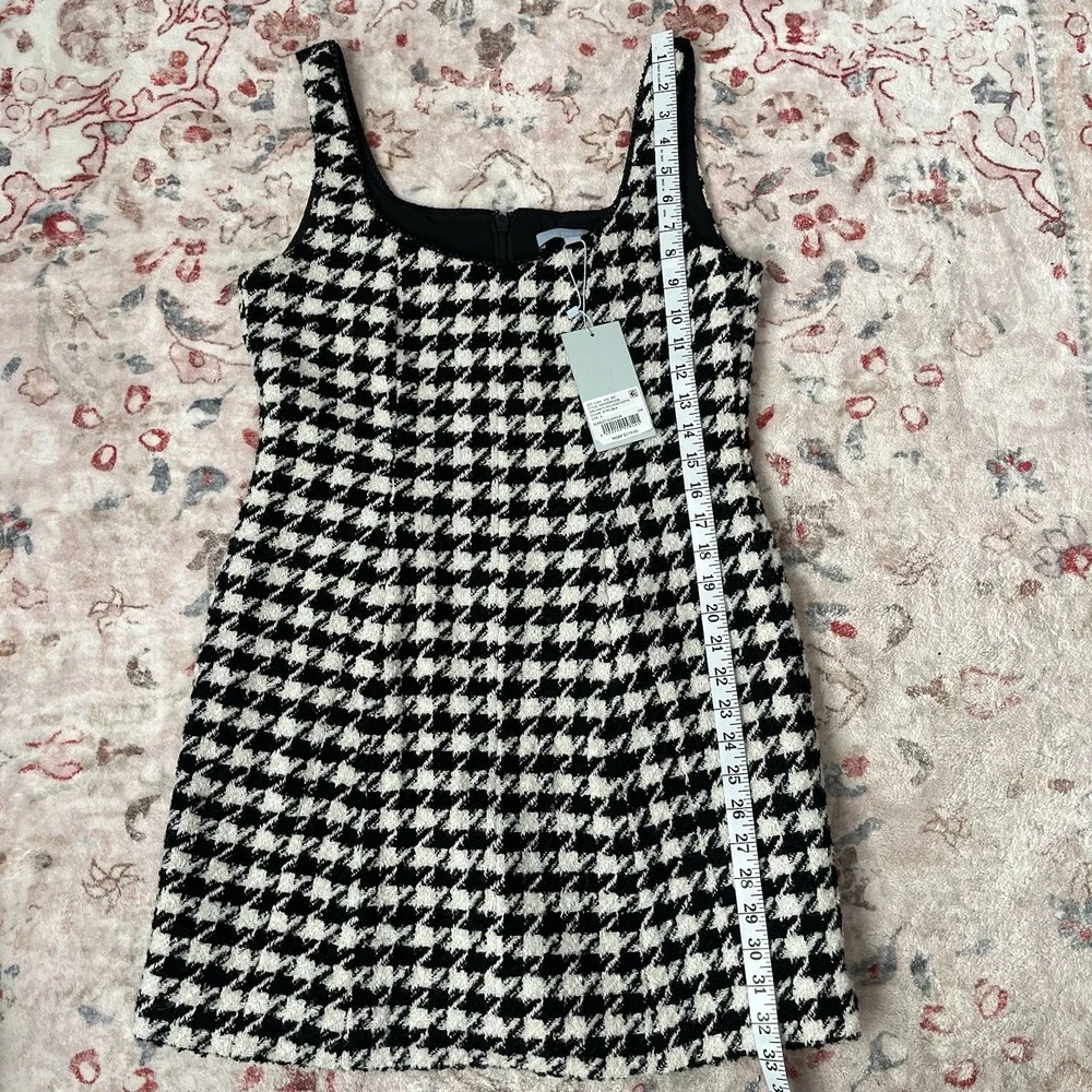 Antonio Melani Macy Wool Blend Houndstooth Square Neck Sleeveless Mini Dress 10 - Picture 14 of 14